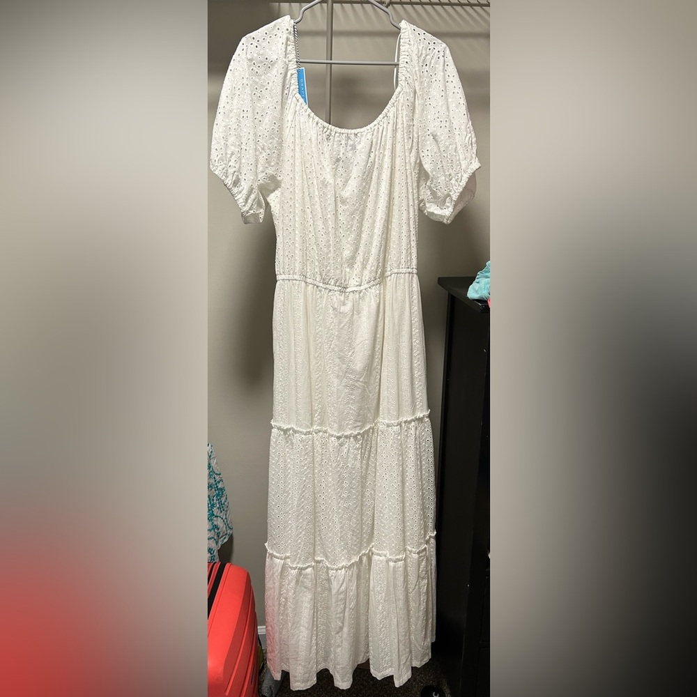 Draper James White Maxi Dress